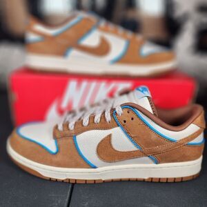 Nike Dunk Low Retro PRM Light British Tan Brown White FN5825 100 Men's Sz 12.5